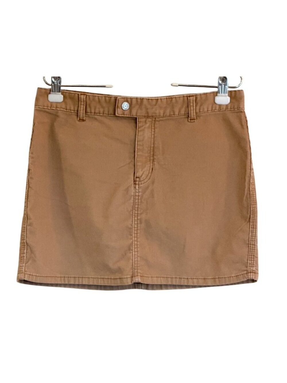Gap Jeans Women's Corduroy Mini Skirt Tan Pockets Y2K Retro Size 10